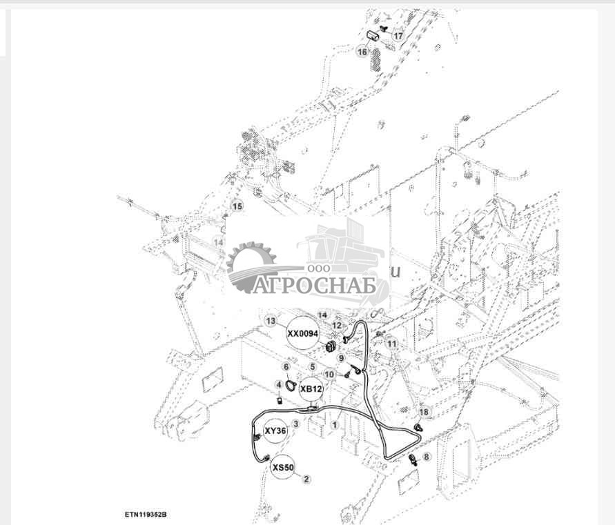 Жгут проводов трансмиссии с механическим переключением передач 